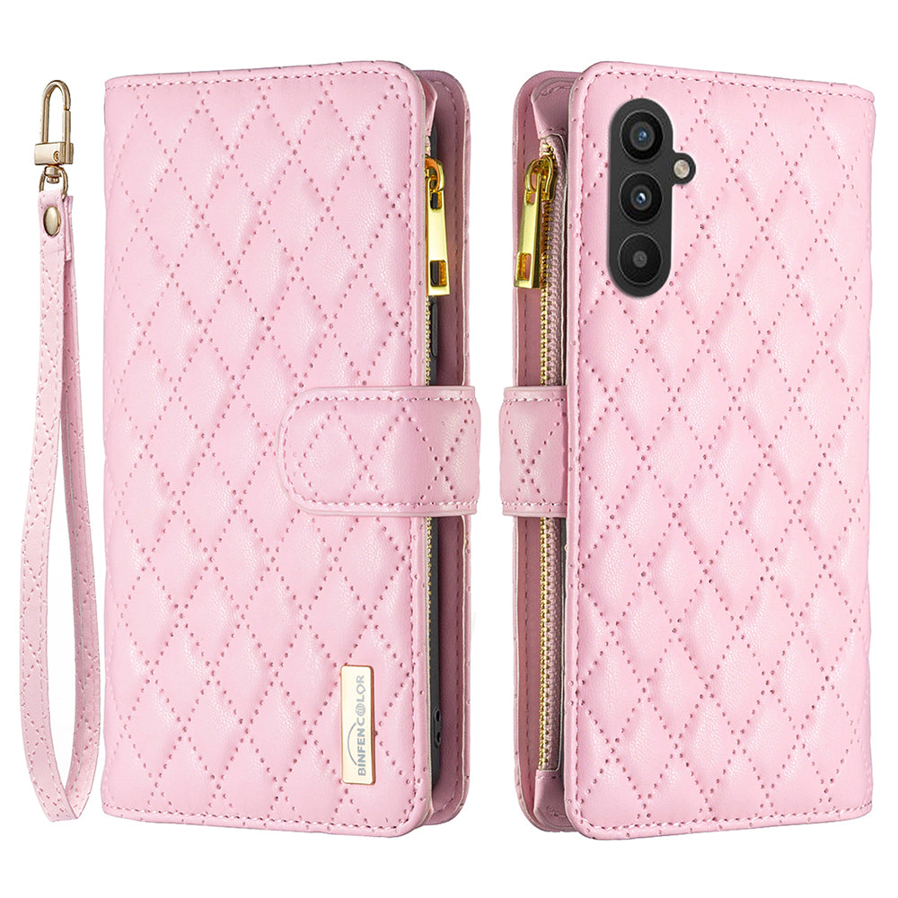 BINFEN COLOR BF Style-15 for Samsung Galaxy A24 4G Phone Case Shockproof PU Leather Wallet Stand Cover BINFEN COLOR BF Style-15 for Samsung Galaxy A24 4G Phone Case Shockproof PU Leather Wallet Stand Cover
